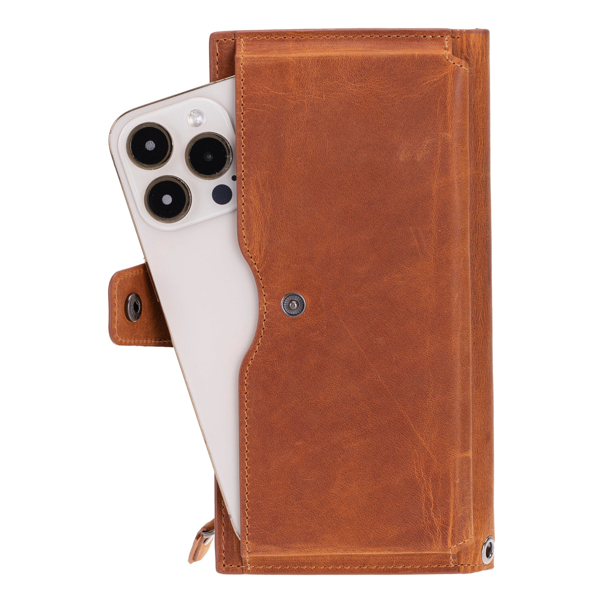 Hanger Leather Wallet – with Phone Compartment, Card Slots & Coin Pocket (Calista)