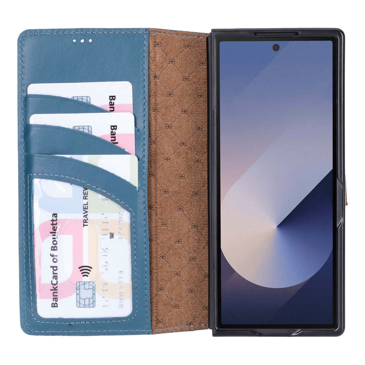 Handcrafted Leather Wallet Case for Samsung Galaxy Z Fold 6 – RFID Blocking (Zephyr)