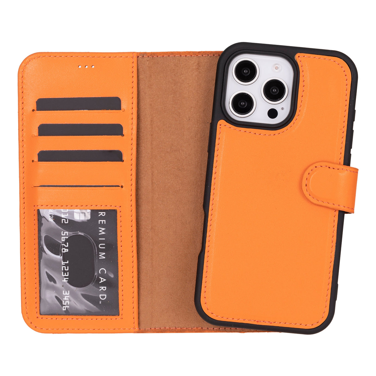 Magic iPhone 16 Series Detachable Leather Wallet Case