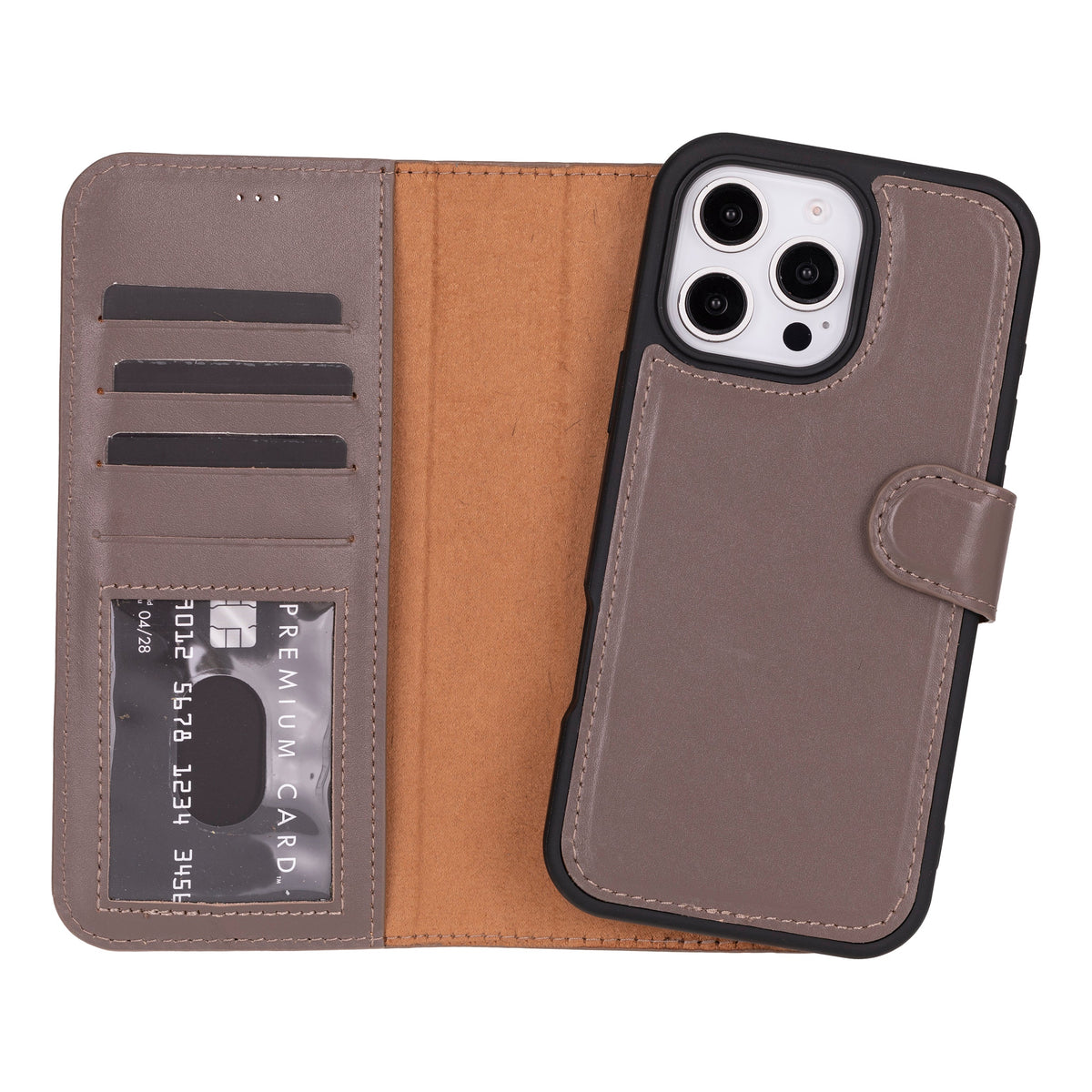 Leather iPhone 16 / Plus / Pro / Pro Max Wallet Case: MagSafe, RFID Protection (Arcane)