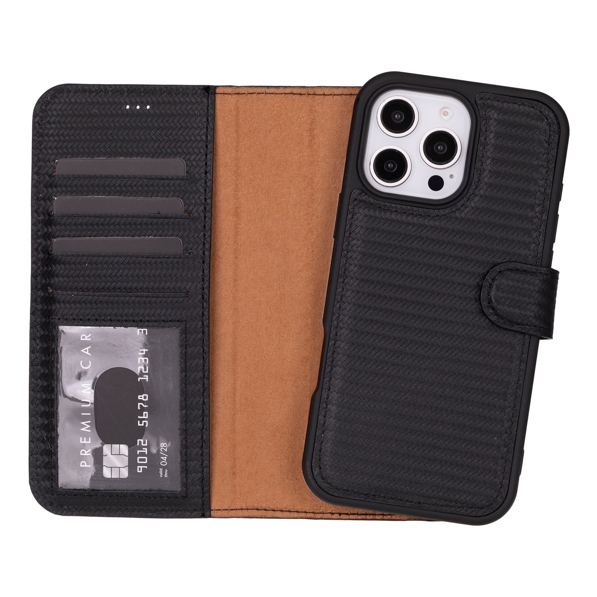 Leather iPhone 16 / Plus / Pro / Pro Max Wallet Case: MagSafe, RFID Protection (Arcane)