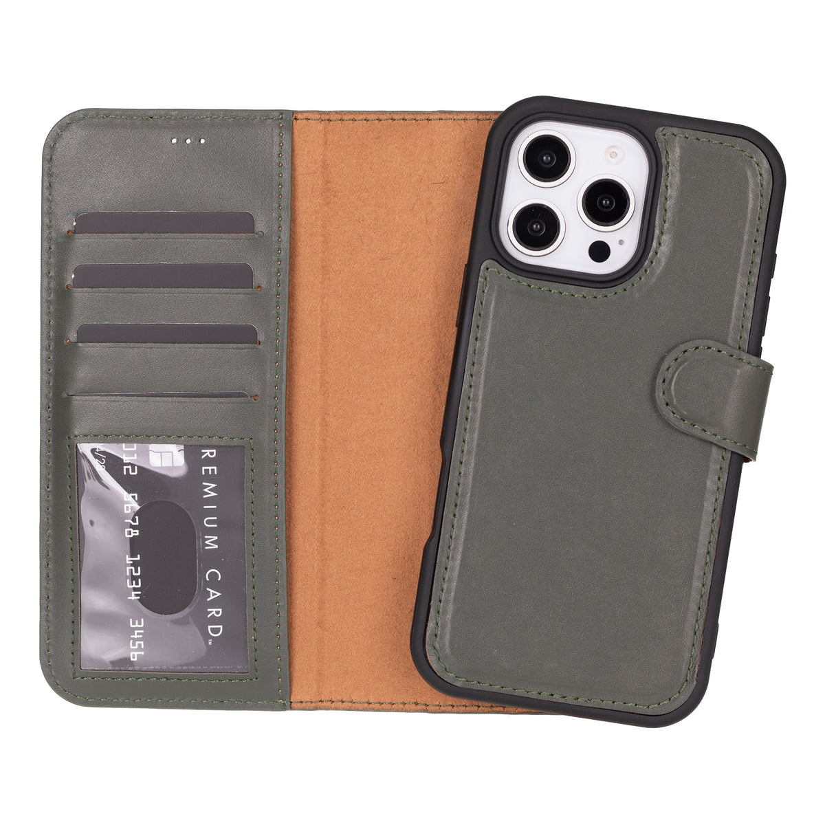 Magic iPhone 16 Series Detachable Leather Wallet Case