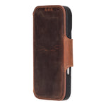 Leather Wallet Case for iPhone 16 Pro/Max: MagSafe, RFID Protection (Roma)