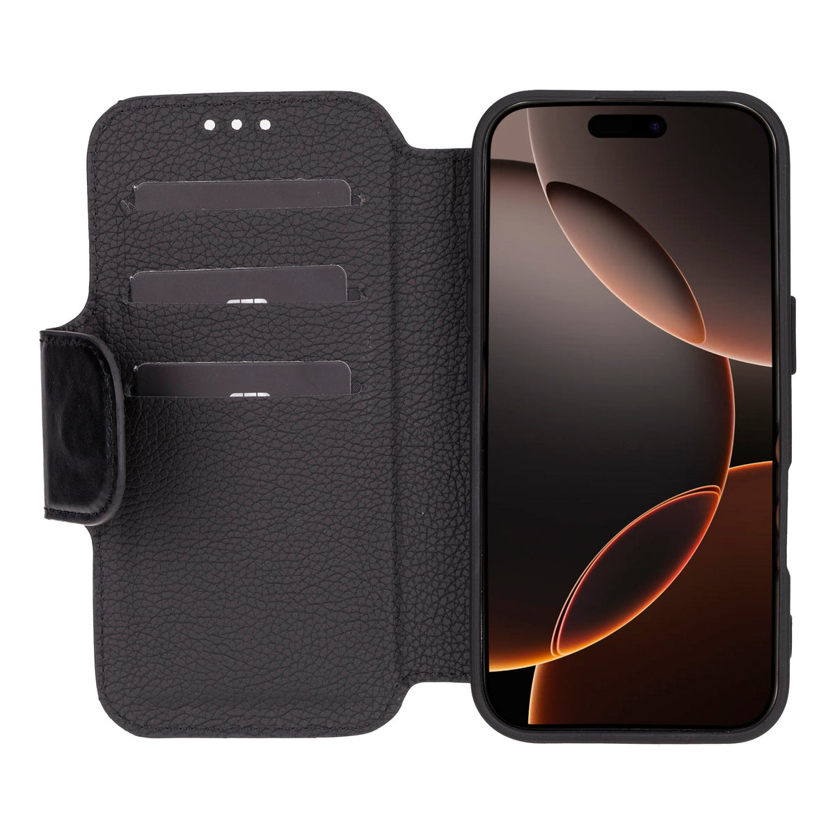 The Roma iPhone 16 Series Leather Folio Case