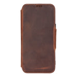 Leather Wallet Case for iPhone 16 Pro/Max: MagSafe, RFID Protection (Roma)