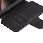 Leather Wallet Case for iPhone 16 Pro/Max: MagSafe, RFID Protection (Roma)