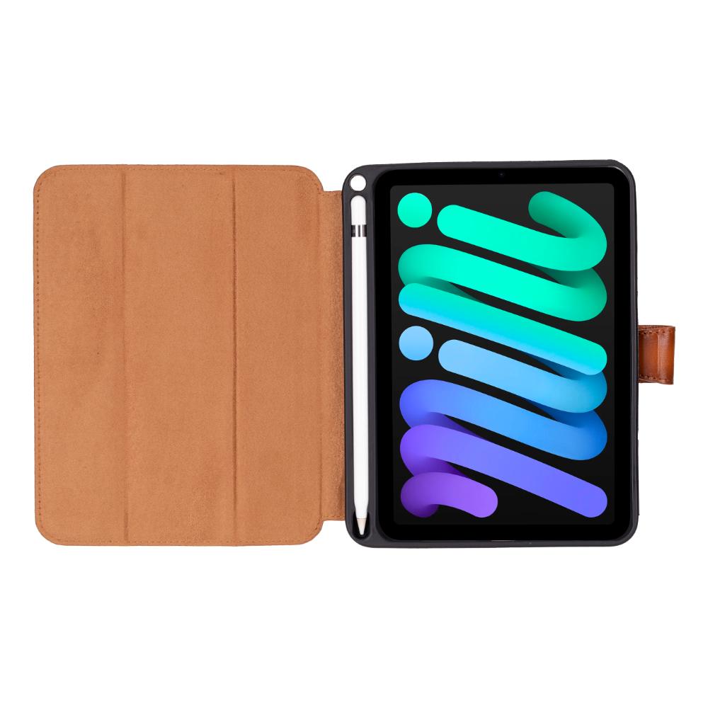 Leather iPad Mini 8.3" Case: Slim Folio Cover with Pen Holder (Astar)