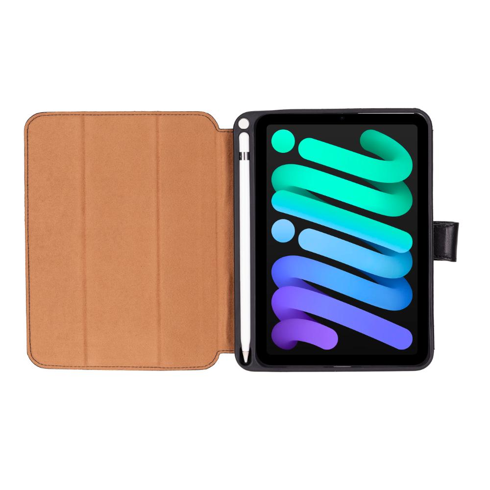 Leather iPad Mini 8.3" Case: Slim Folio Cover with Pen Holder (Astar)