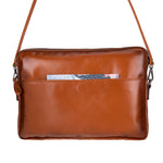 Slim Leather Laptop Bag, Genuine Leather Case, Shoulder Strap (Elona)