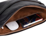 Slim Leather Laptop Bag, Genuine Leather Case, Shoulder Strap (Elona)