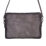 Slim Leather Laptop Bag, Genuine Leather Case, Shoulder Strap (Elona)