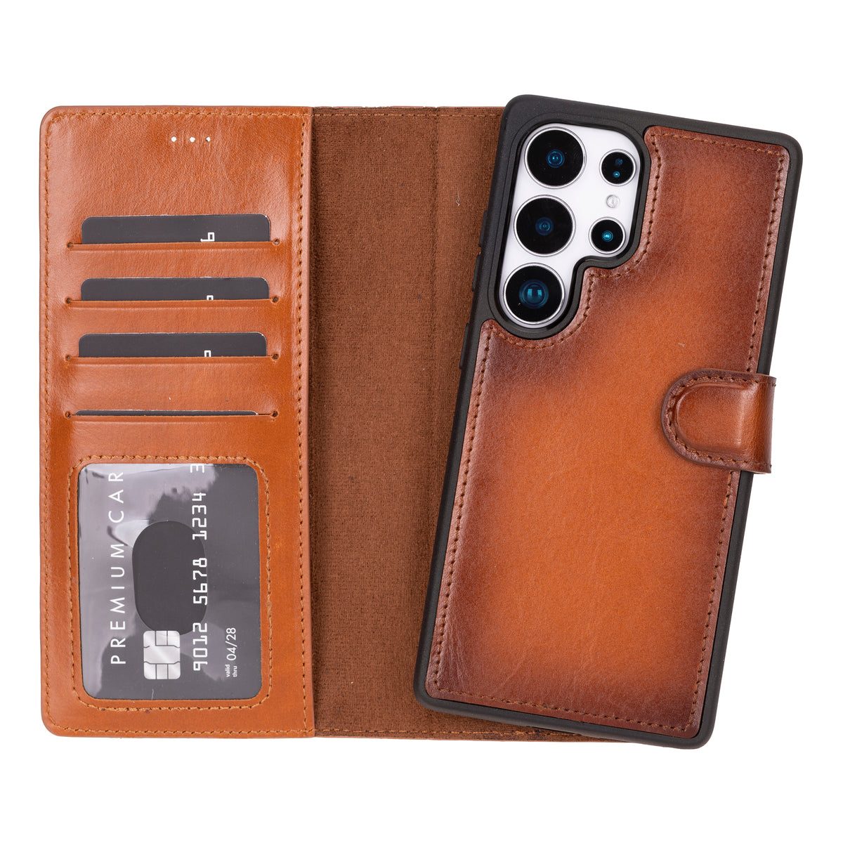 Magic Samsung Galaxy S25 Detachable Leather Wallet Case