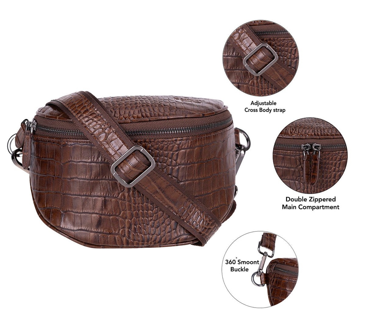 Alora Leather Crossbody Bag