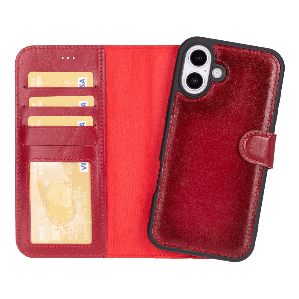 Magic iPhone 16 Series Detachable Leather Wallet Case