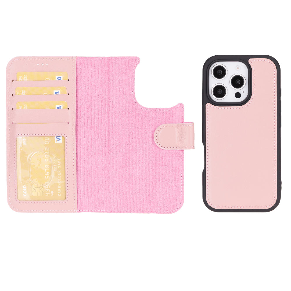 Magic iPhone 16 Series Detachable Leather Wallet Case
