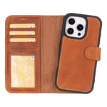 Leather iPhone 16 / Plus / Pro / Pro Max Wallet Case: MagSafe, RFID Protection (Arcane)