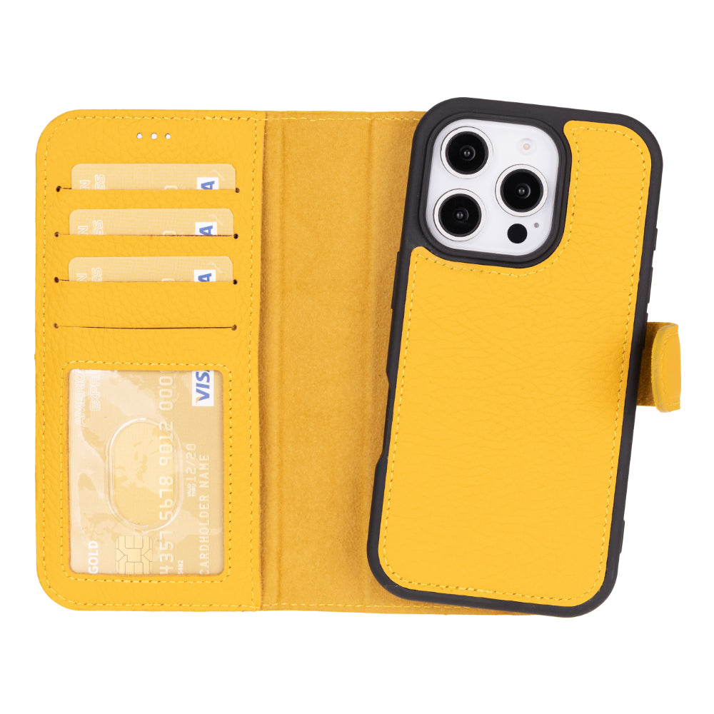 Magic iPhone 16 Series Detachable Leather Wallet Case