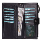 Hanger Leather Wallet – with Phone Compartment, Card Slots & Coin Pocket (Calista)