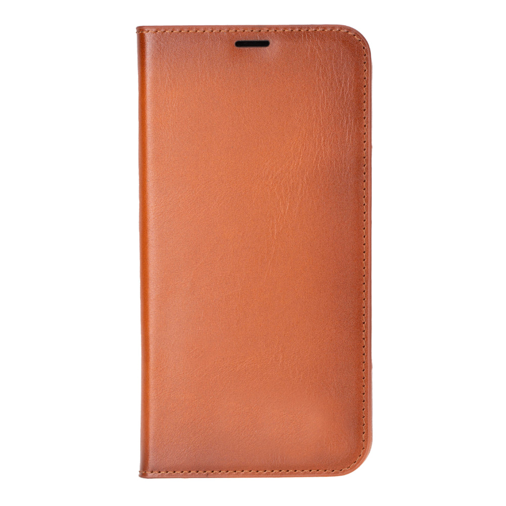 Leather iPhone 16 Pro/Max Folio Case: Wallet Cover with Stand (Presto)