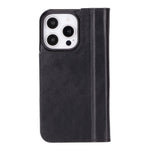 Leather iPhone 16 Pro/Max Folio Case: Wallet Cover with Stand (Presto)