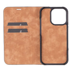 Leather iPhone 16 Pro/Max Folio Case: Wallet Cover with Stand (Presto)