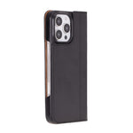Leather iPhone 16 Pro/Max Folio Case: Wallet Cover with Stand (Presto)