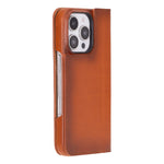 Leather iPhone 16 Pro/Max Folio Case: Wallet Cover with Stand (Presto)