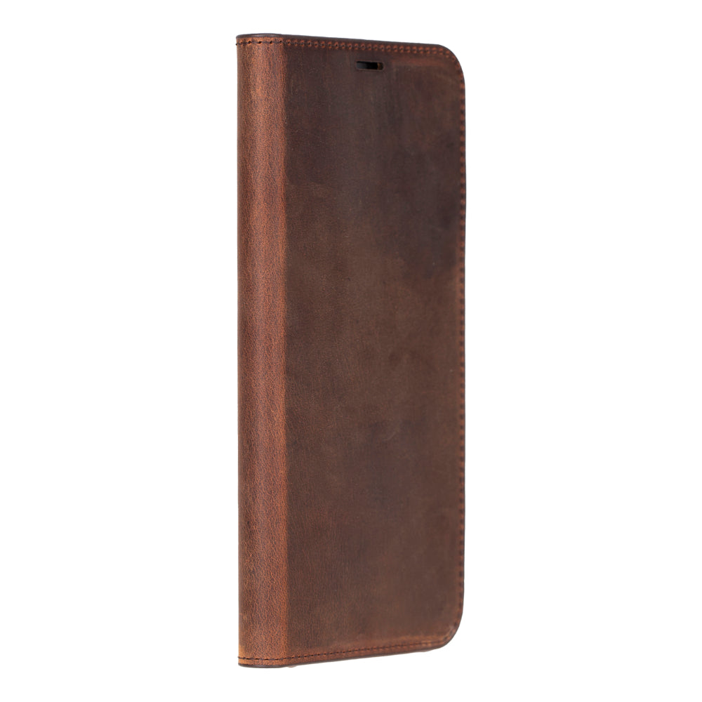 Leather iPhone 16 Pro/Max Folio Case: Wallet Cover with Stand (Presto)