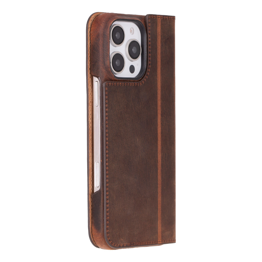 The Stockholm iPhone 16 Series Leather Folio Case
