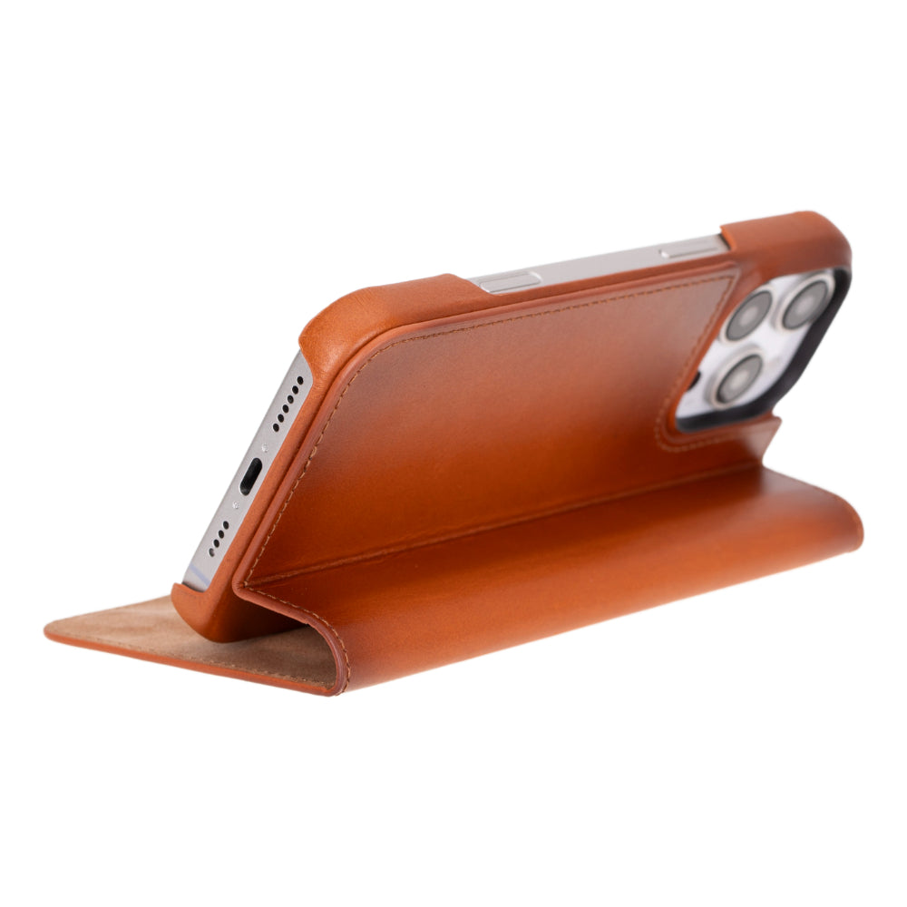 The Stockholm iPhone 16 Series Leather Folio Case