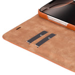 Leather iPhone 16 Pro/Max Folio Case: Wallet Cover with Stand (Presto)