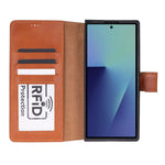Handcrafted Leather Wallet Case for Samsung Galaxy Z Fold 7 – RFID Blocking