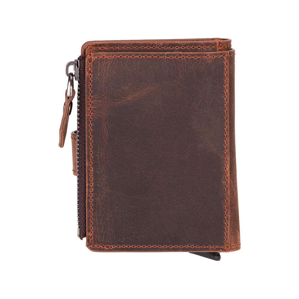 Leather Card Holder, RFID Blocking Slim Wallet with Quick-Access & Coin Pocket (Velto)