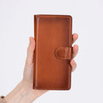 Handcrafted Leather Wallet Case for Samsung Galaxy Z Fold 7 – RFID Blocking
