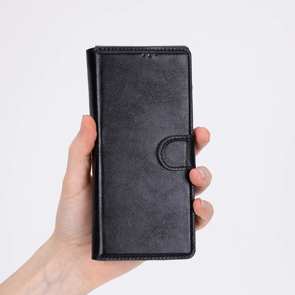 Handcrafted Leather Wallet Case for Samsung Galaxy Z Fold 7 – RFID Blocking