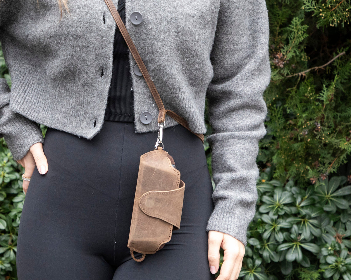 Lenozora Genuine Leather Glasses Case