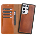 Premium Genuine Leather Wallet Case for Samsung Galaxy S21, S21 Plus & S21 Ultra (Skadi)