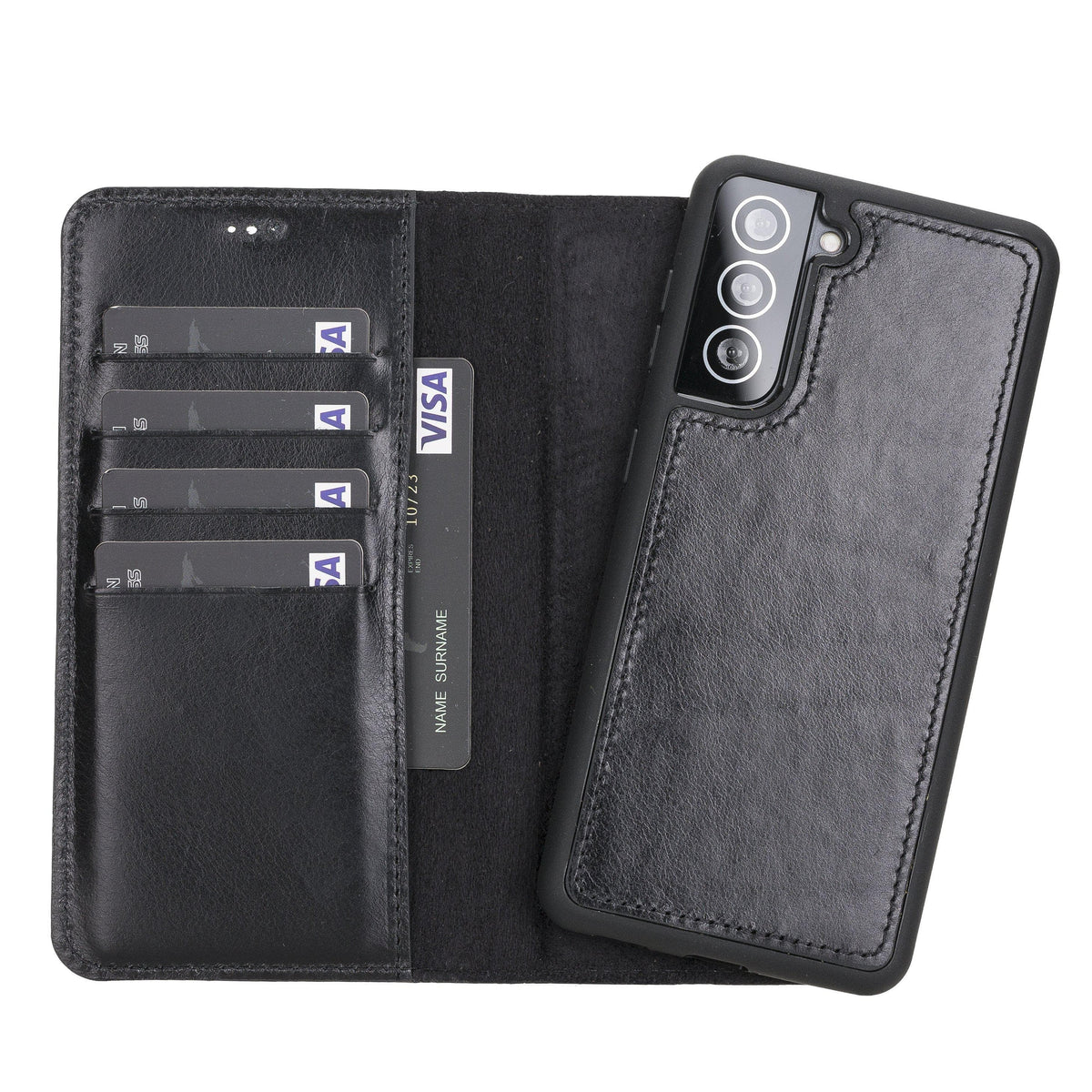 Premium Genuine Leather Wallet Case for Samsung Galaxy S21, S21 Plus & S21 Ultra (Skadi)