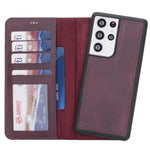 Premium Genuine Leather Wallet Case for Samsung Galaxy S21, S21 Plus & S21 Ultra (Skadi)