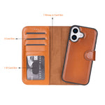 Magic iPhone 17 Leather Wallet Case, Pro /Pro Max / Air (Detachable)