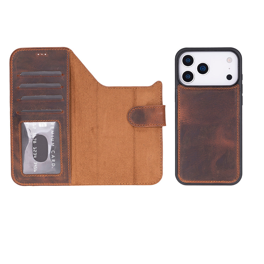 Magic iPhone 17 Series Leather Detachable Wallet Case