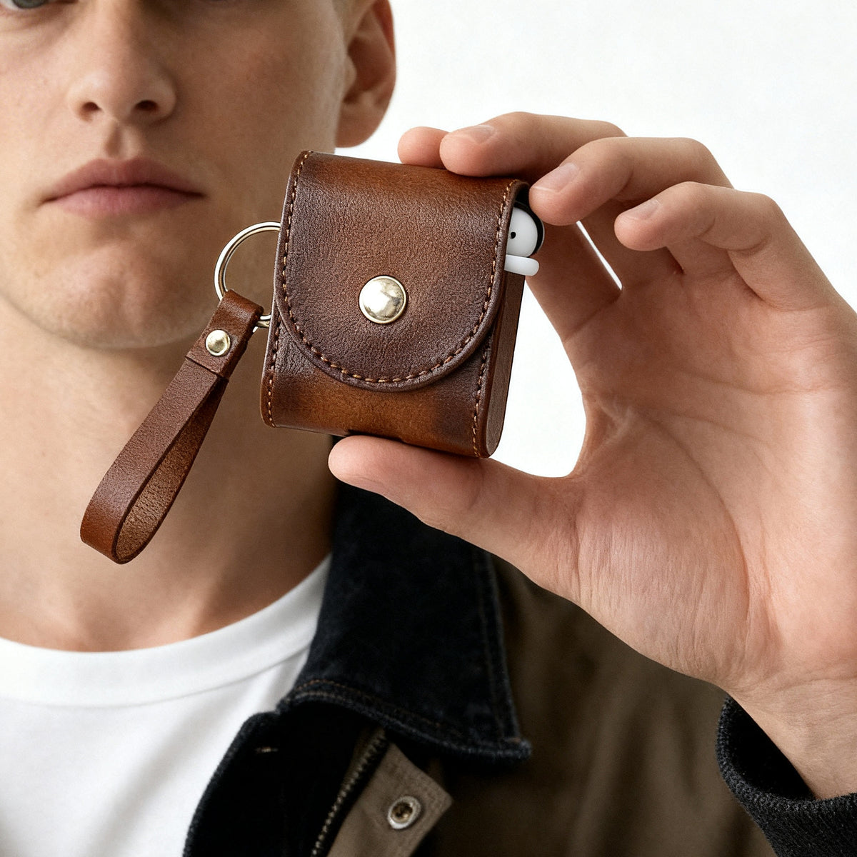 Apple AirPods 2nd Generation Leather Case Mai Snap