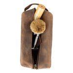 Genuine Leather Dopp Kit, Men's & Women's Toiletry Bag, Travel Organizer, Shaving Bag (Rhett)