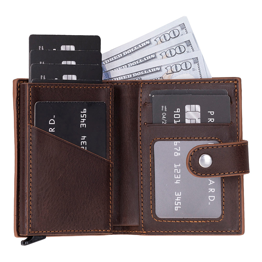 Minimalist Leather Smart Wallet – RFID Blocking Card Holder (Venus)