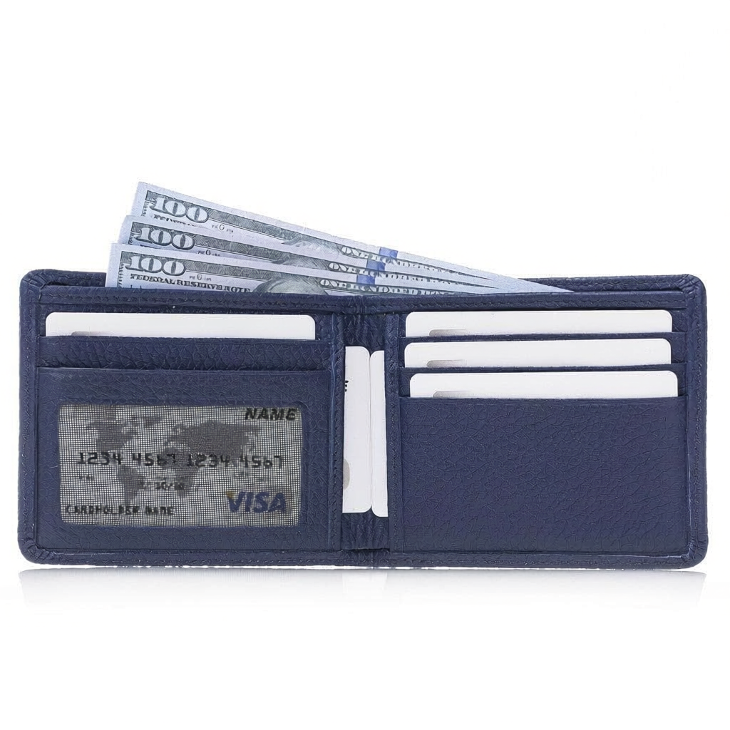 Leather Wallet โ Genuine Leather Bifold Wallet with Card Slots (Torin)