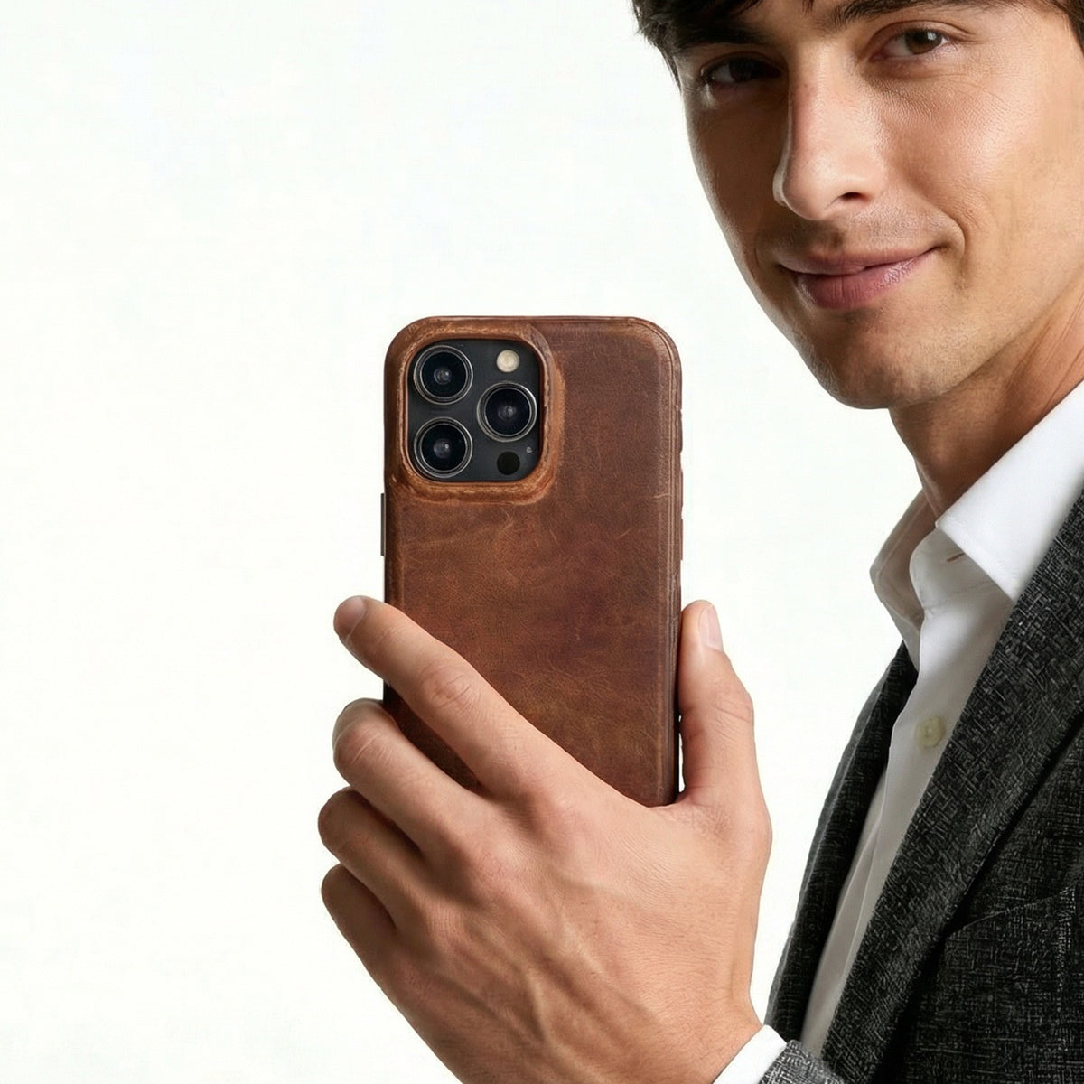 iPhone 15 Leather Cover for All Models