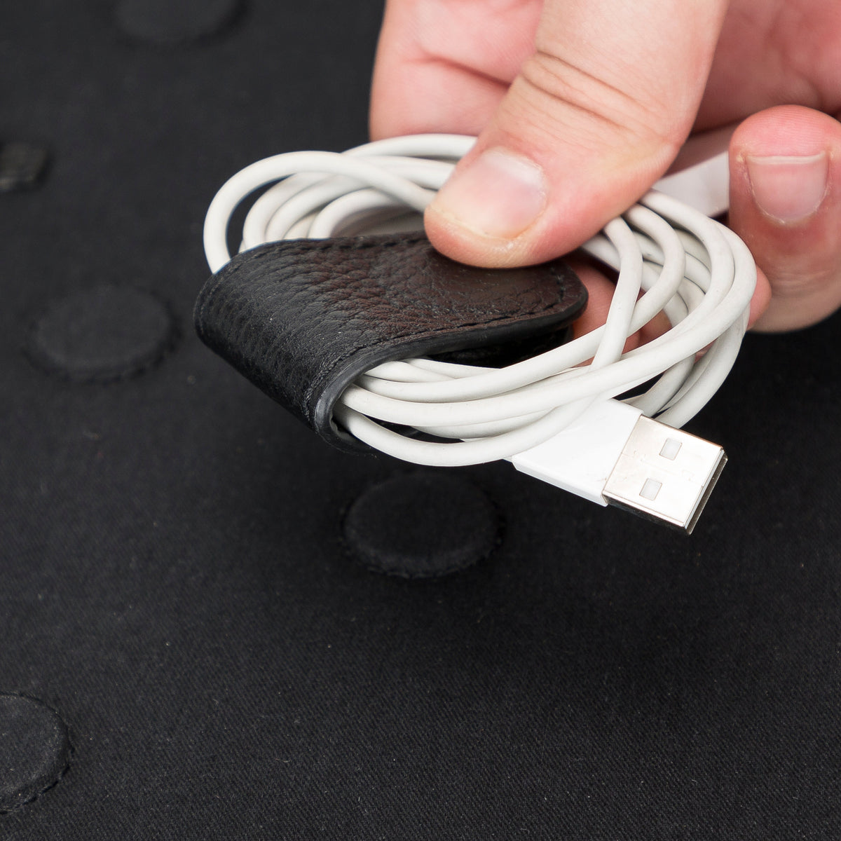 Orbex Leather Travel Cable Organizer