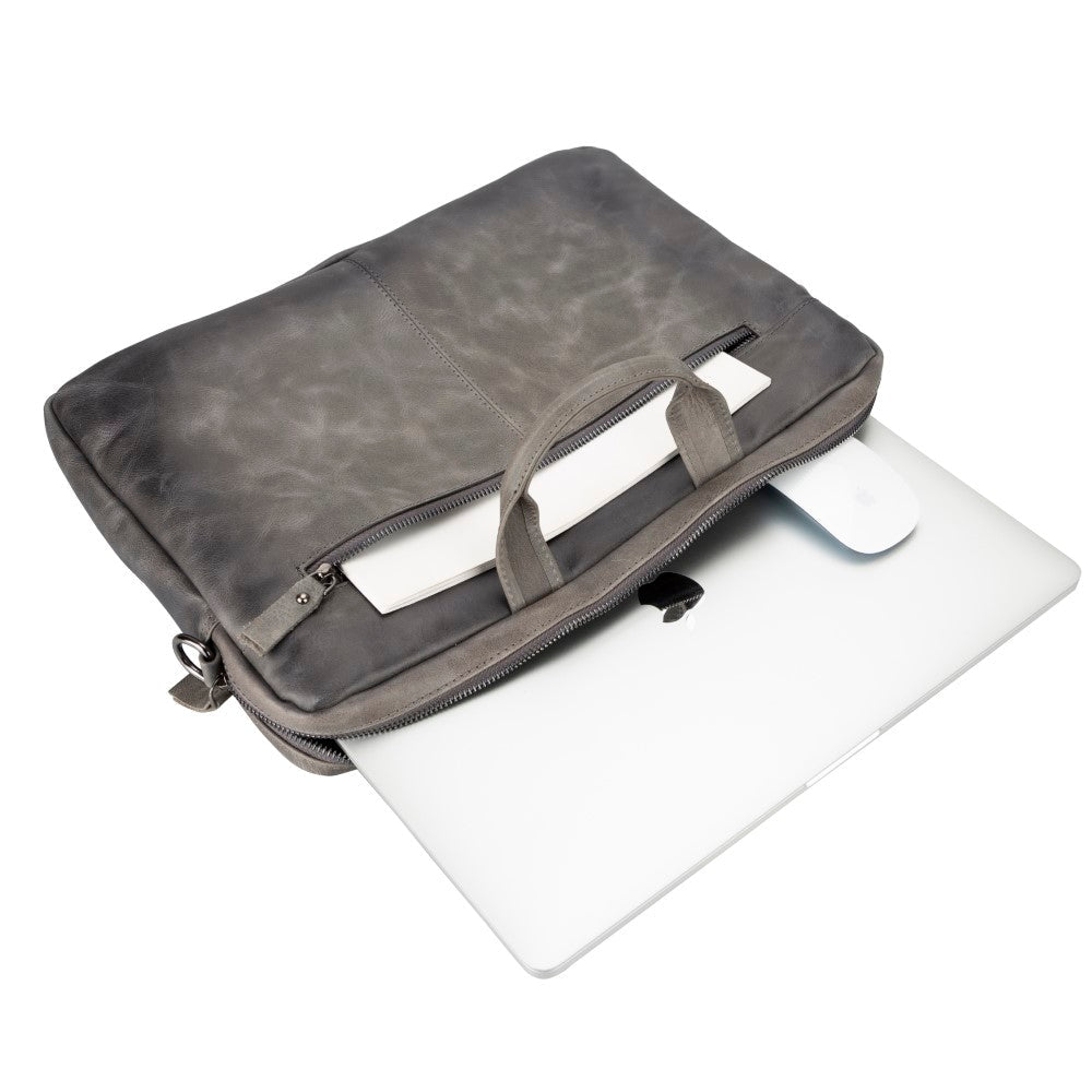 Apollo 13-14 inch MacBook and PC Compatible Leather Case Antique Gray
