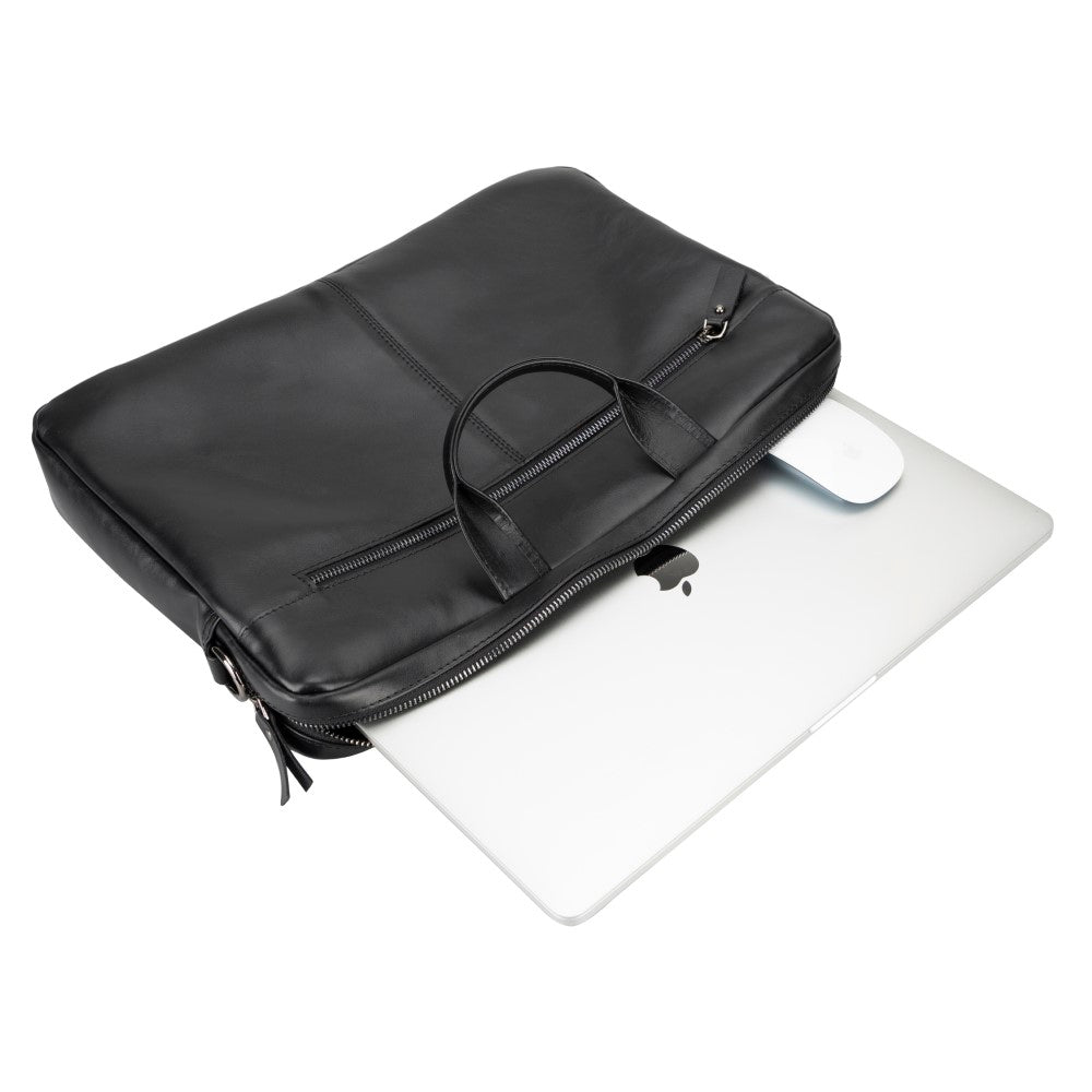 Apollo 13-14 inch MacBook and PC Compatible Leather Case Glossy Black