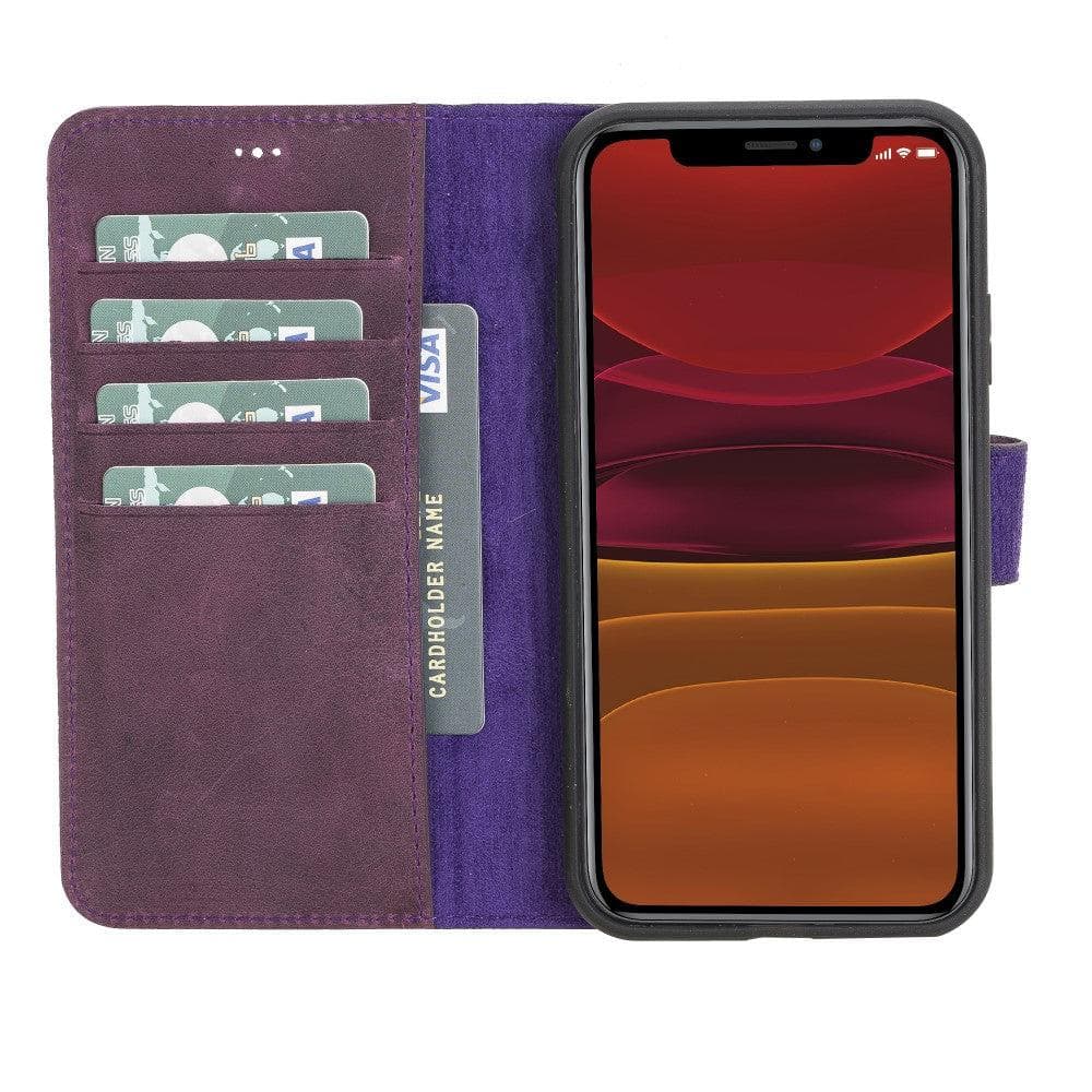 Apple iPhone 11 Series Compatible Leather Wallet Case